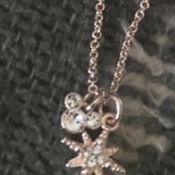 Disney Necklace, Rose Gold Cubic Zirconium 