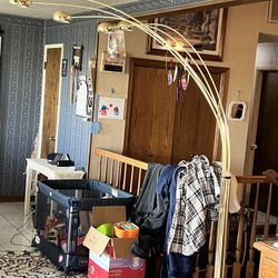 Huge Brass Gold Floor Lamp. Great Condition. Works Perfect. 