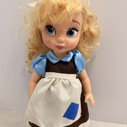 Disney  Doll Blonde Toddler Doll Blue Dress 
