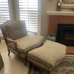 Ethan Allen Chair And Ottoman 
