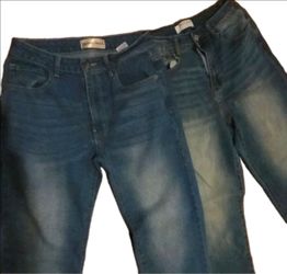 Two Pairs of Blue Denim Jeans Size 7 Girls