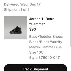 Brand New Air Jordan 11’s Gamma Size 10C Little Kids 