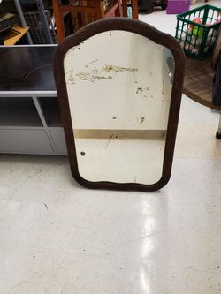 Vintage wood framed mirror