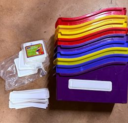 Classroom Book Bins with Labels – Set of 12