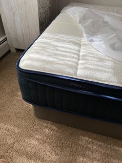 Full mattress and box and bed frame