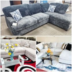 Fabric Livingroom Furniture Sectional Couches Sofa 🛋 Only $49 Down No Credit Needed 