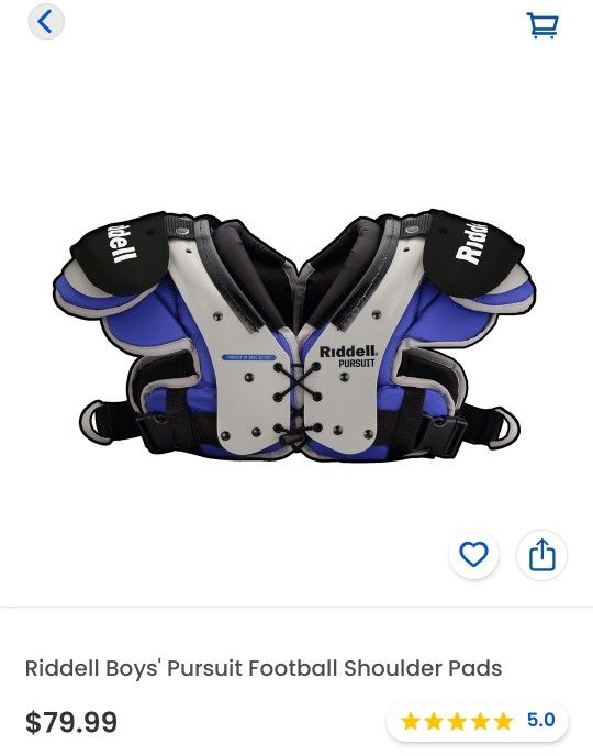 Riddell Football Shoulder Pads Youth Medium $50