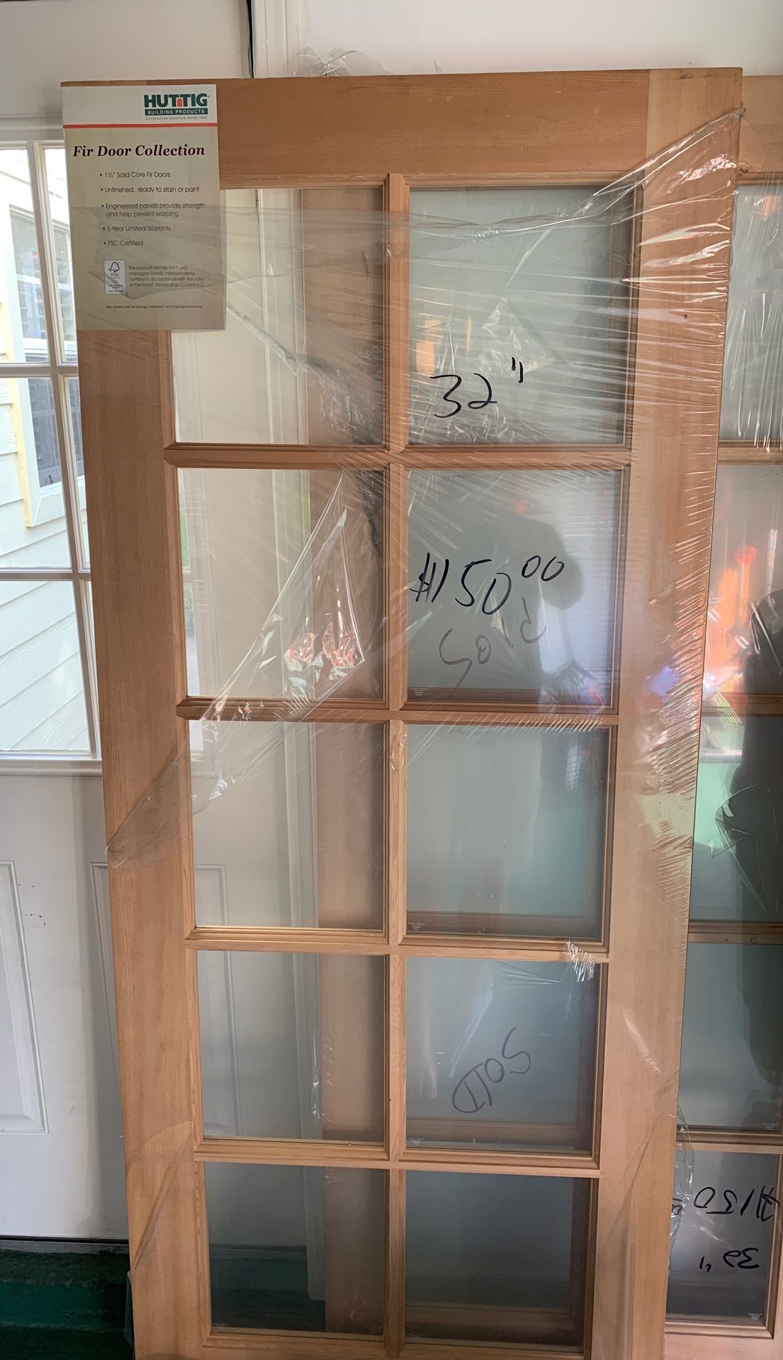 1 3/4 in solid 10 pane doors