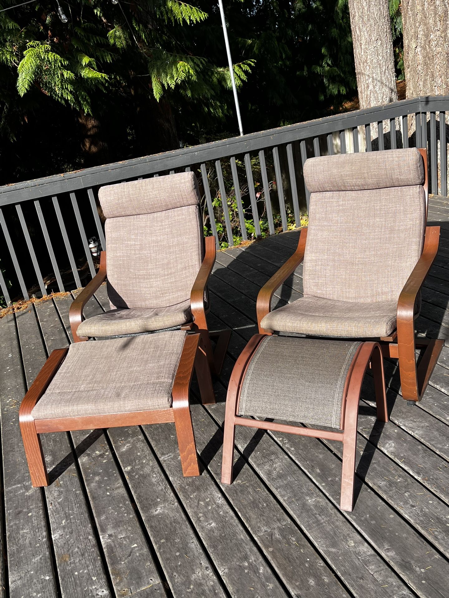 Ikea Lounge Chairs & Ottomon