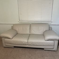 *Best Offer* Off White Leather Sofa