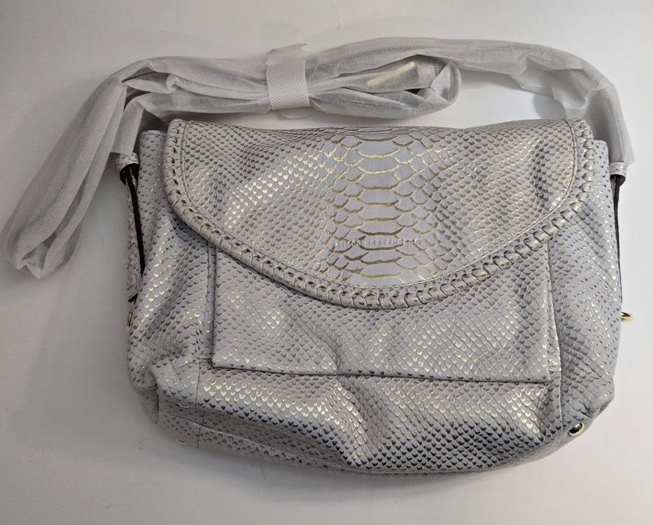 Aimee Kestenberg Pebble Leather Crossbody All For Love Gold Python