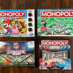 Lot of Monopoly (NBA, NFL) Board Games