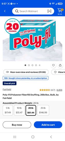20lb Polyester filling stuffer (pillow, stuffer, etc)