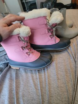 Pink Waterproof Rain Snow Boots New Size 5