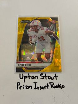 Upton Stout San Francisco 49ers CB Prizm Short Print Insert Rookie Card.