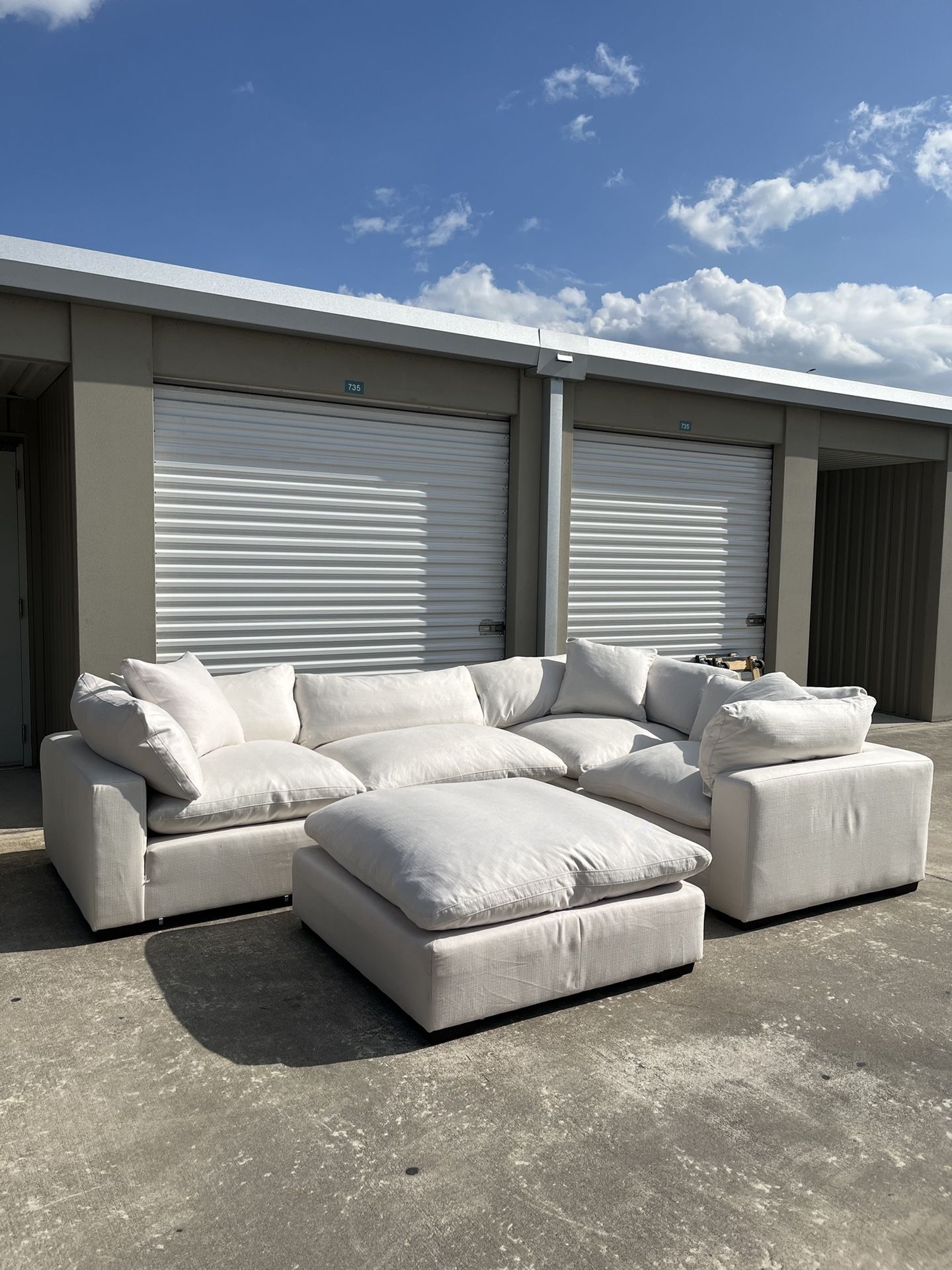 White Sectional Cloud Couch