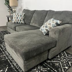 Dorsten Gray Sofa Chaise/ Pillows Included/ Brand New/ Ashley Furniture 