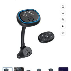 onn. Bluetooth Wireless FM Transmitter with Native Voice App Compatible with Smartphone,7*2.2*1.6'