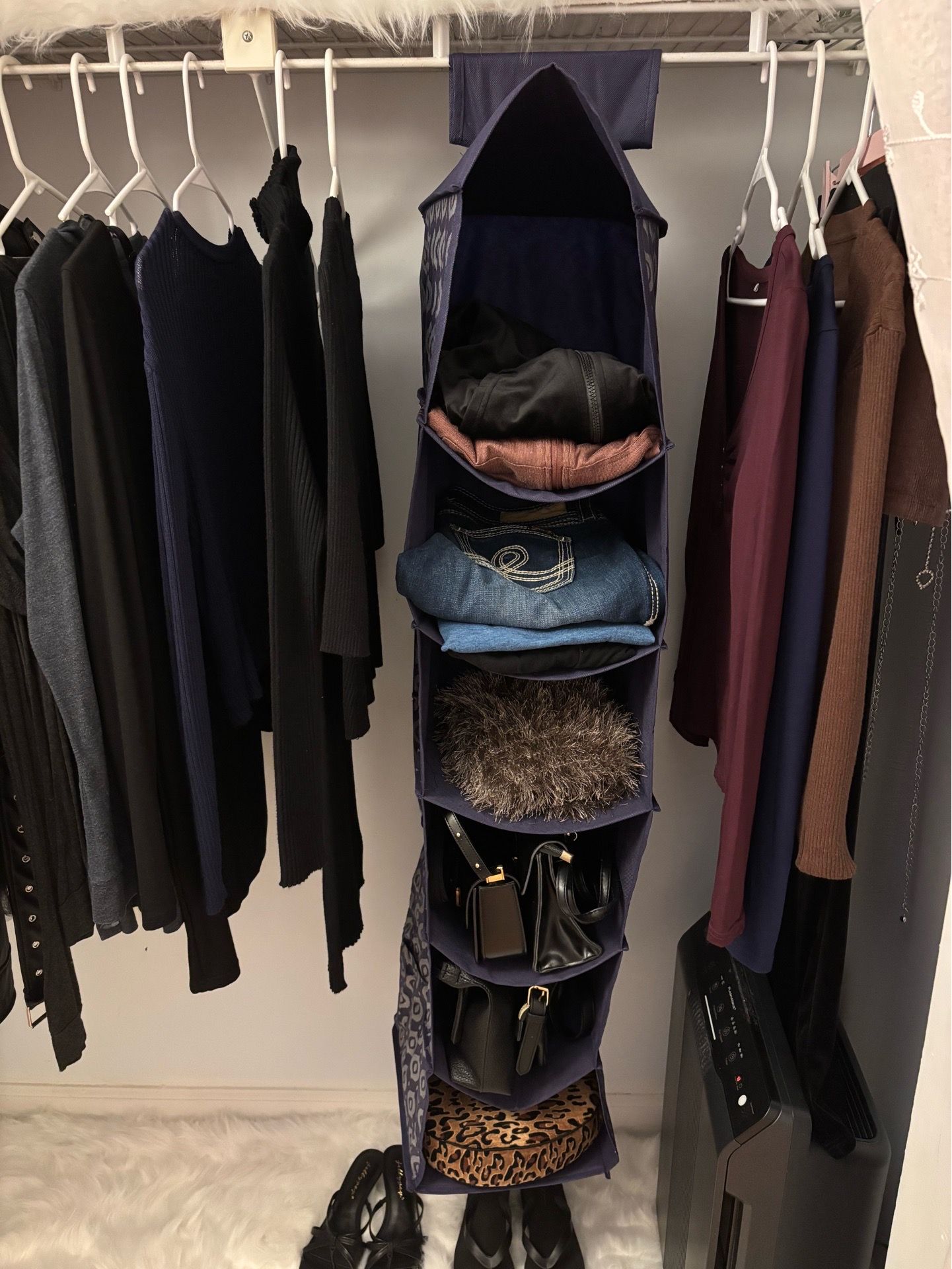 Indigo blue Y2K closet organizer