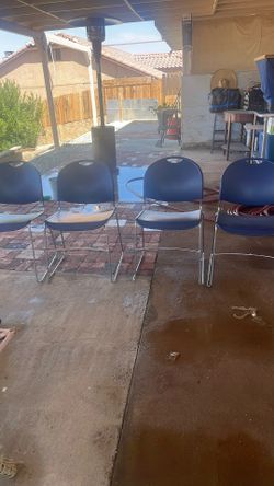 Blue Chairs 5 Dollars Each