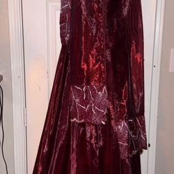 Rebecca Usa Vintage Dress Maroon Size Large