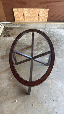 Glass coffee table
