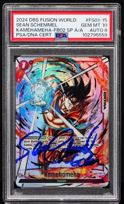 PSA 10 AUTOGRAPHED GOKU TCG SEAN SCHEMMEL ONE OF A KIND!!