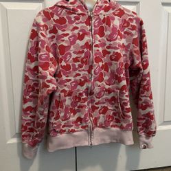 Bape ABC Camp Shark Full Zip Hoodie Pink