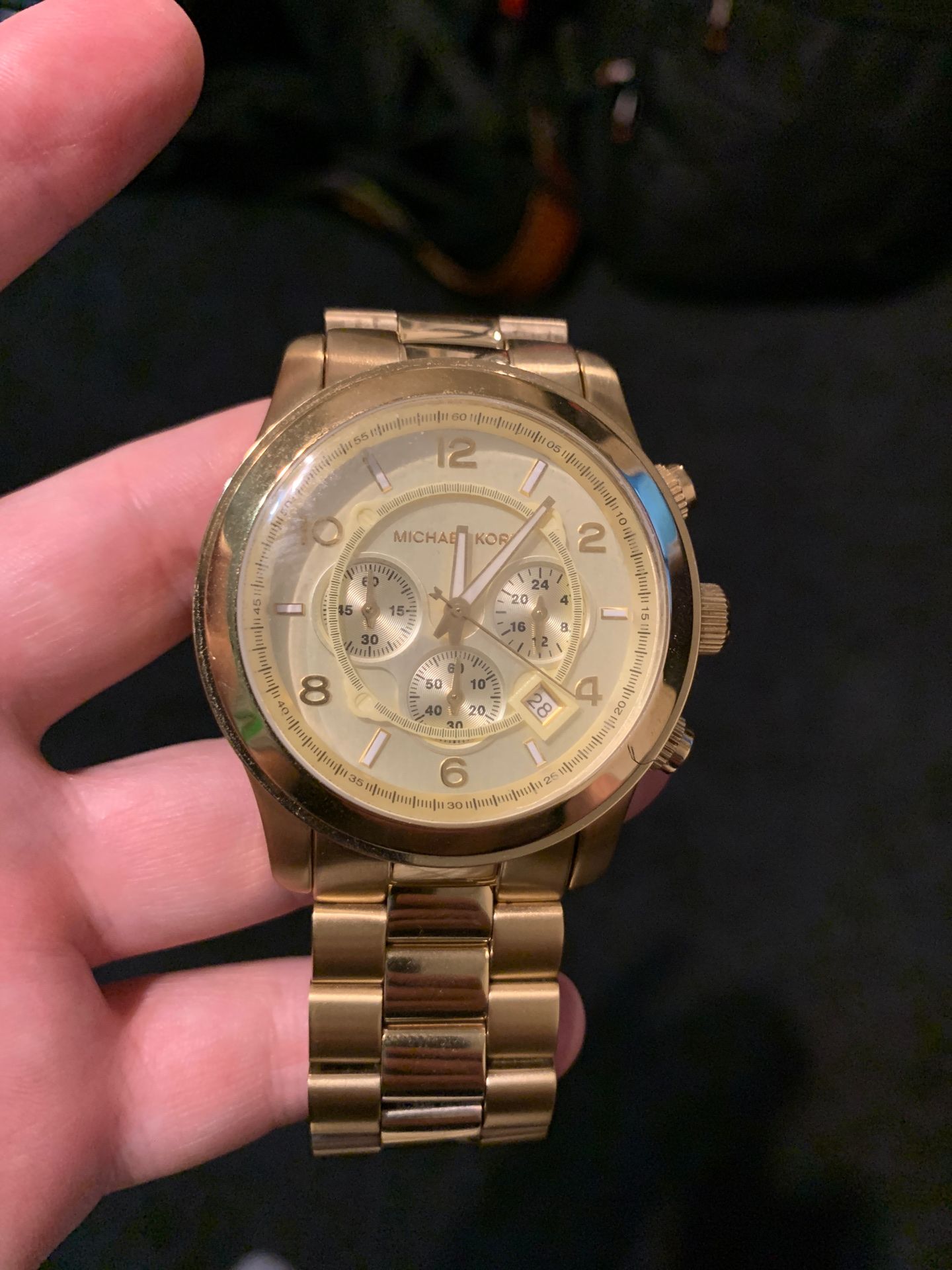Michael Kors MK8077 watch gold (dead batt)