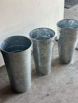 Galvanized buckets set 10 Dlrs