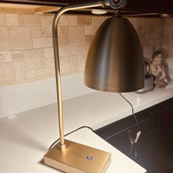 Desk, new industrial lamp