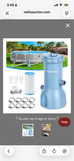 KimFilter Pro Series 1000 GPH Above Ground Pool Filter Pump