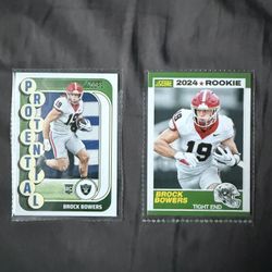 Two Brock Bowers Rookie Card Near Mint Condition 