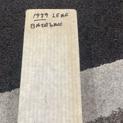 1989 LEAF Baseball Cards Box