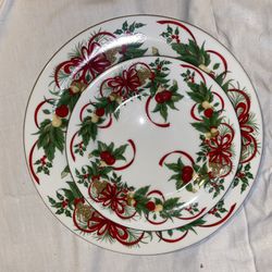 Formalities Baum Brothers Holiday Ribbon Collection 7.5" Plate