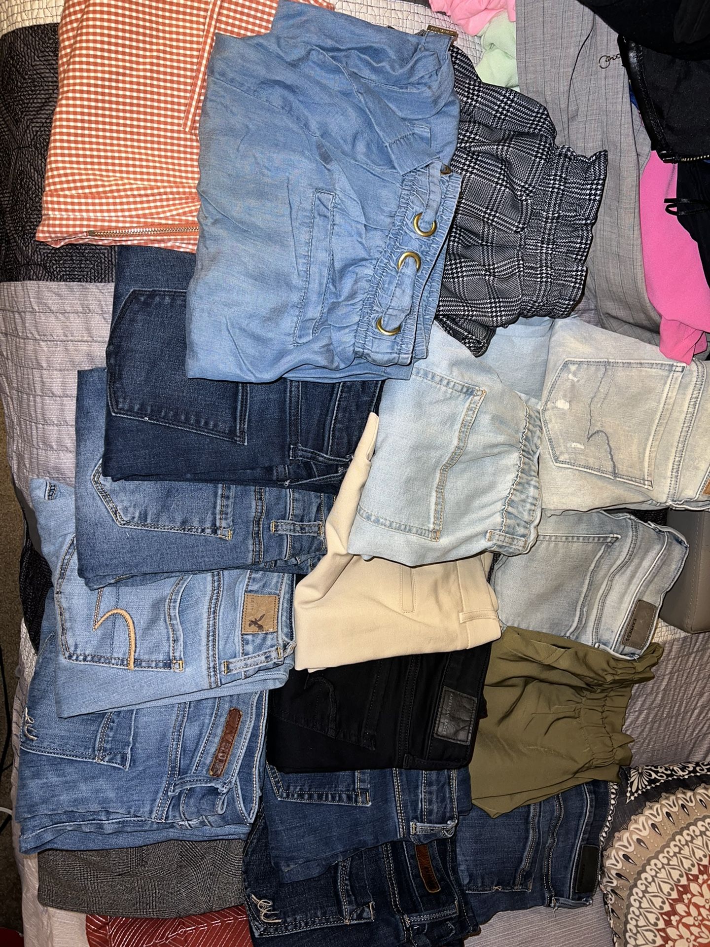 17 express Michael kors American eagle jeans,, blue savy, in very good condition