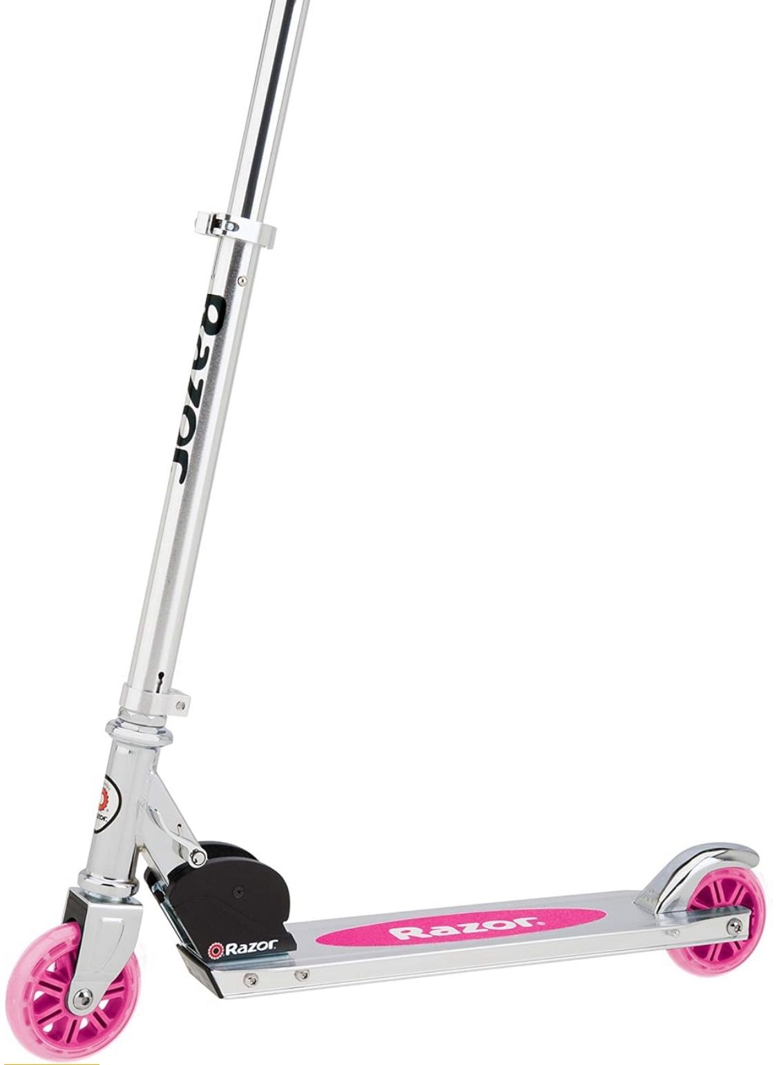 PINK Razor A Kick Scooter for Kids - Lightweight, Foldable, Aluminum Frame, and Adjustable Handlebars