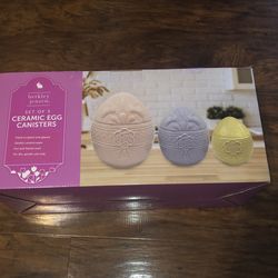 Ceramic egg canisters