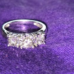 1ct 3 Stone Diamond Ring,