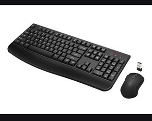 Wireless Keyboard and Mouse Combo, Full-Sized 2.4GHz