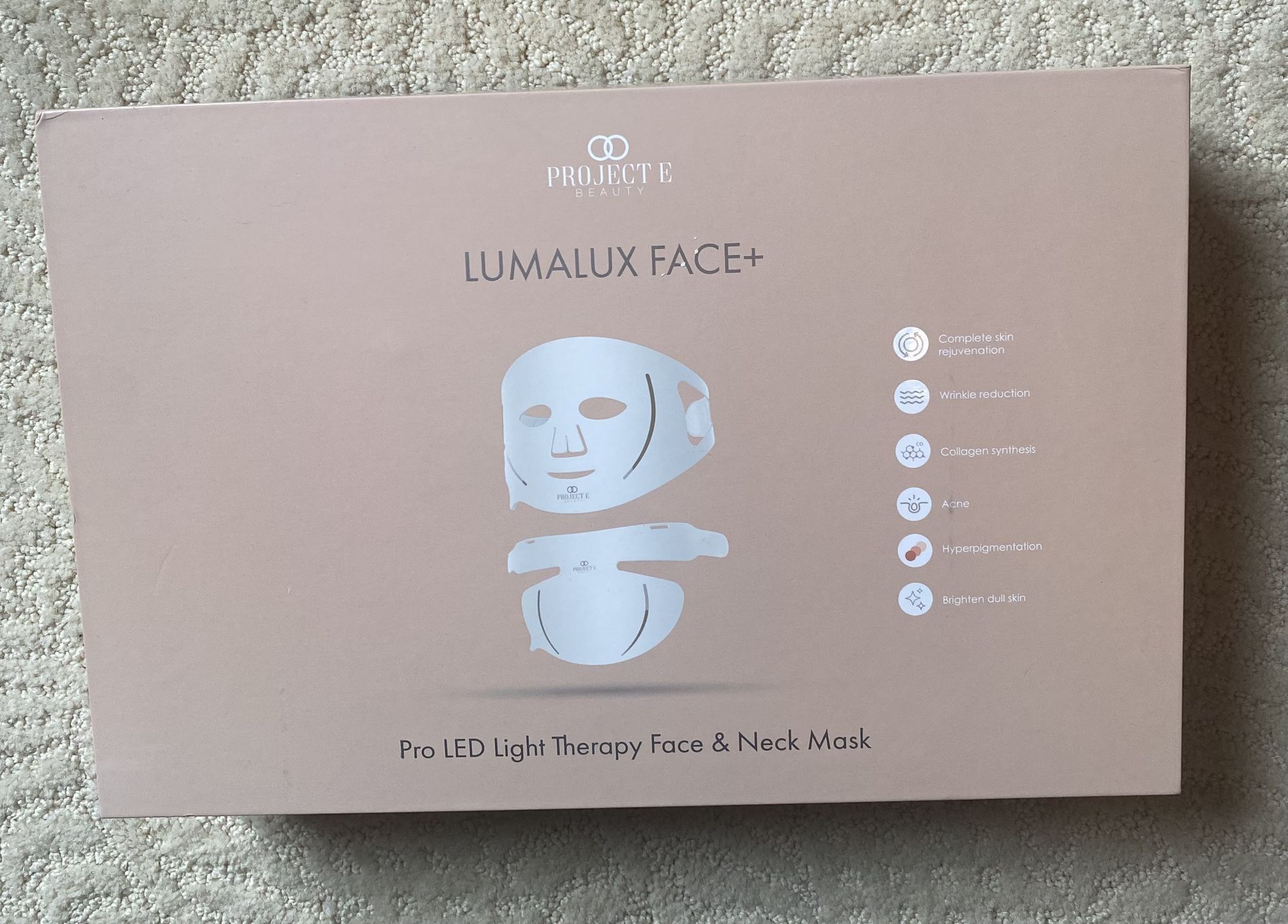 Project E Beauty LumaLux Face+ | Pro LED Light Therapy Face & Neck Mask