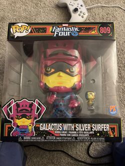 Big Galactus with  small sliver surfer funko pop