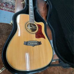 Tanglewood Deluxe Electric Acoustic Guitar With Hard Case 90s  !! $500 Or Best Offer  !!