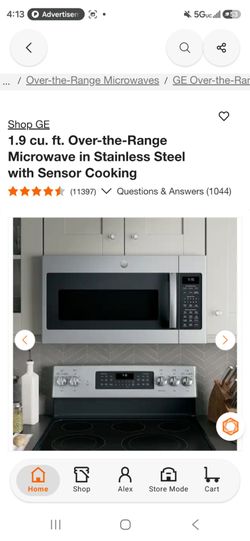 1.9 cu. ft. Over-the-Range Microwave in Stainless Steel with Sensor Cooking
