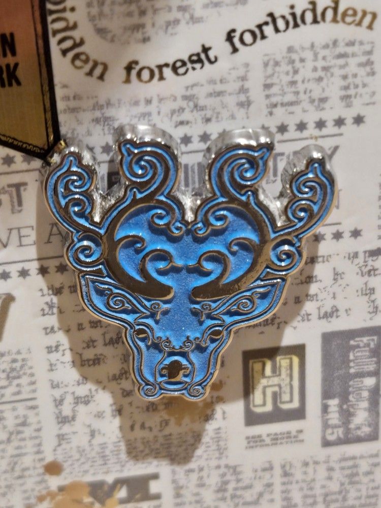 Harry Potter Patronus GITD Enamel Metal Pin
