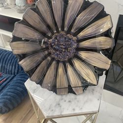 The Vintage Mikasa Sunflower centerpiece redone With Color