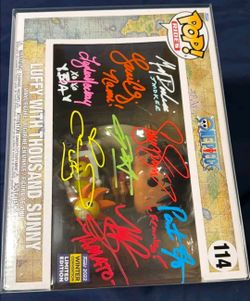 Funko Pop Rides One Piece Luffy with Thousand Sunny #114 Signed
