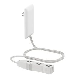 LIDER Flat-Face Outlet Extender with 3 Receptacles