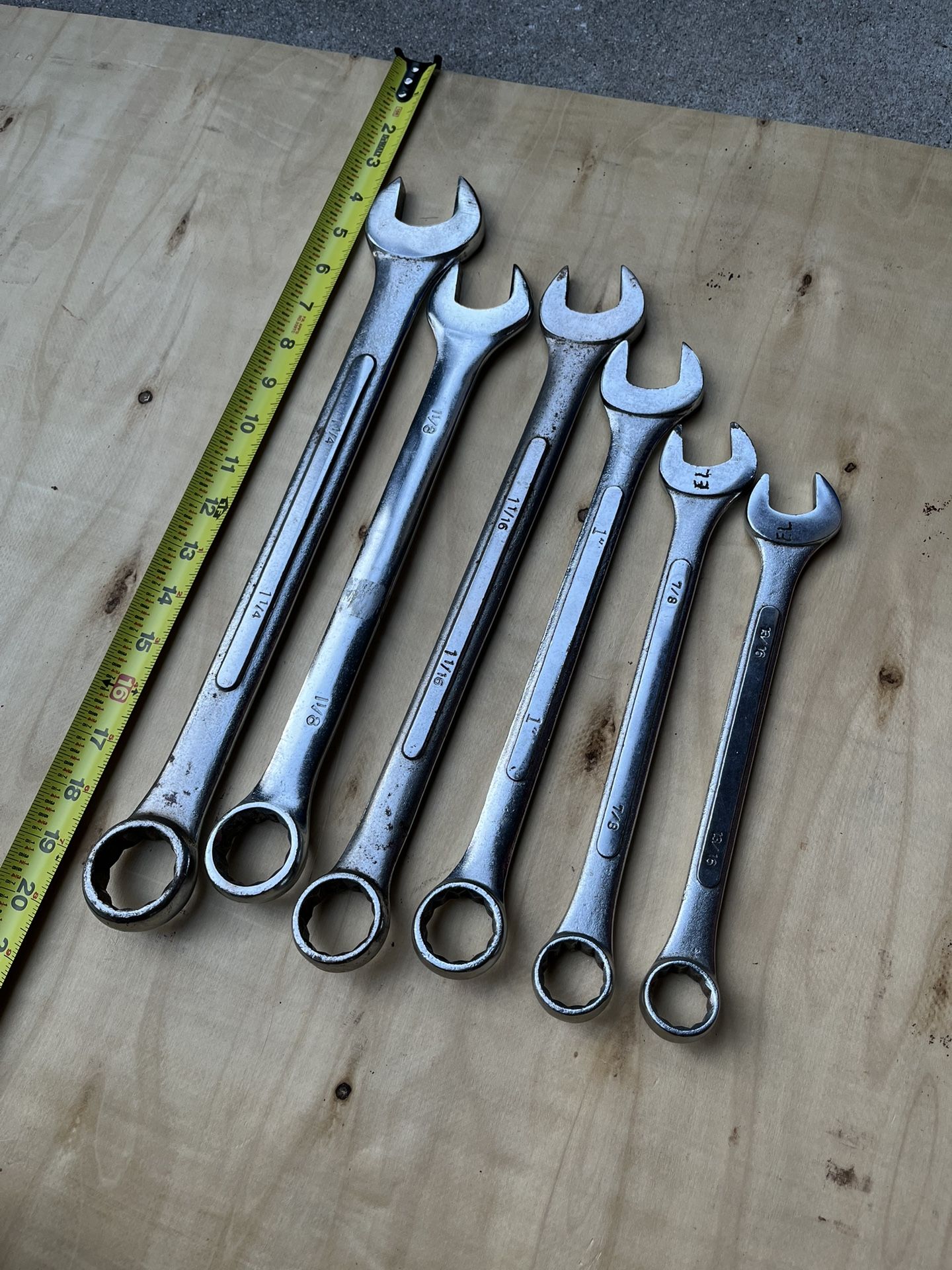Large SAE Combo Wrenches