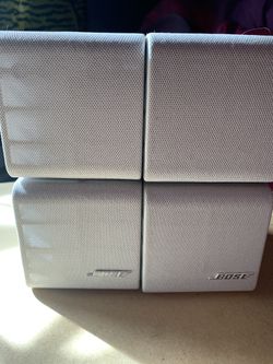 White Bose Lifestyle Acoustimass Double Cube Speakers - Pair